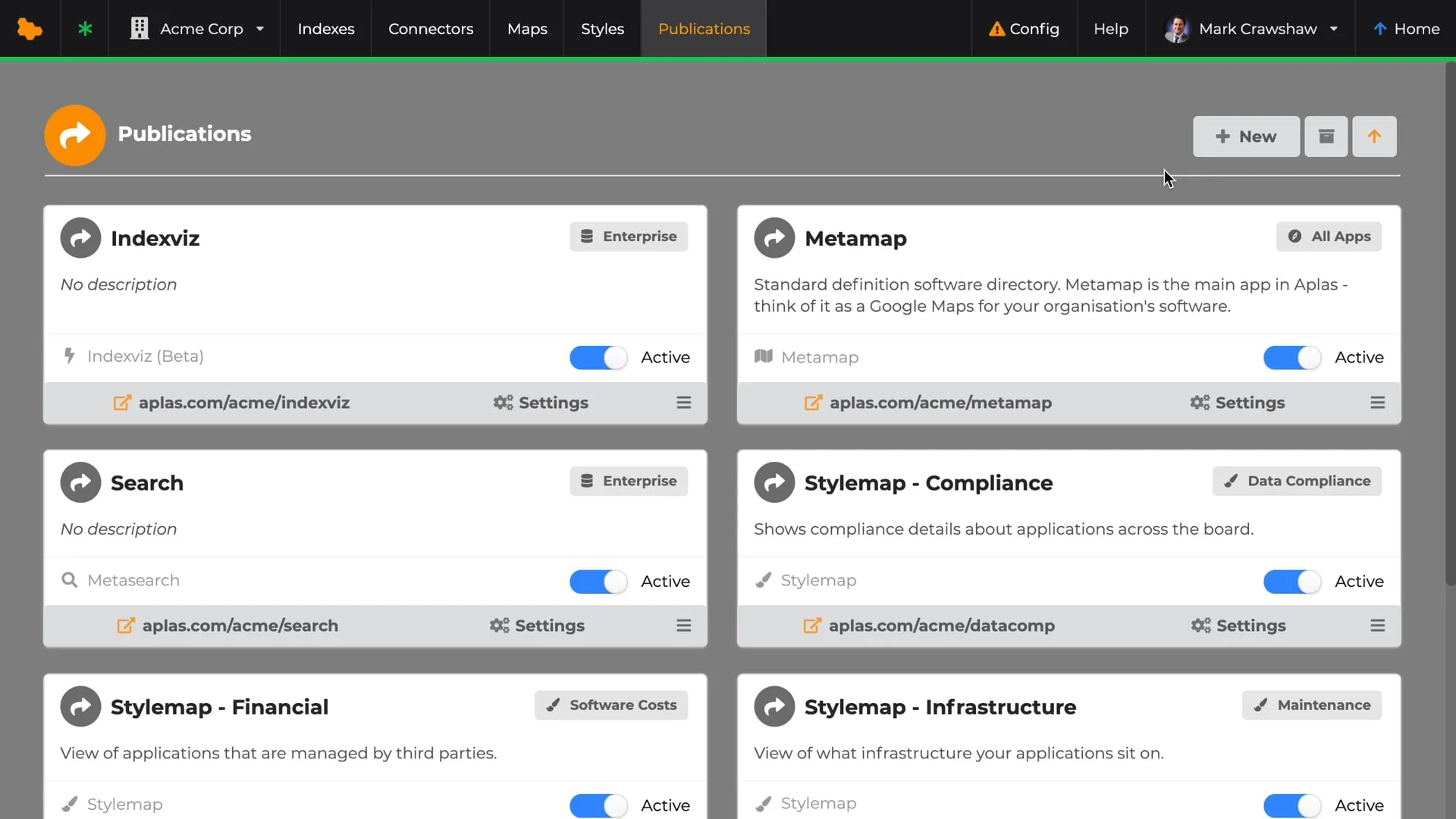 Publishing maps and search to your organization