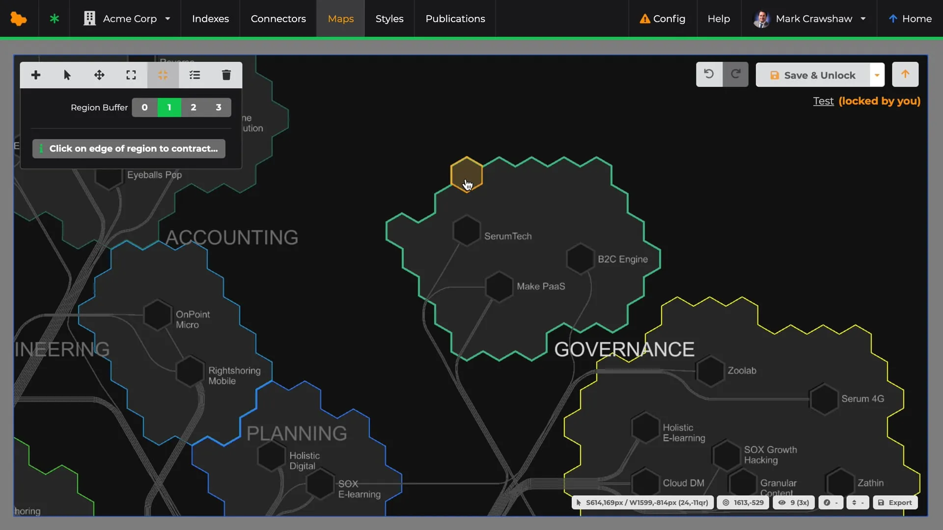 Adjusting how a software map is built